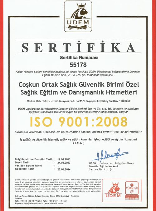 ISO 9001:2008 (TURKAK)